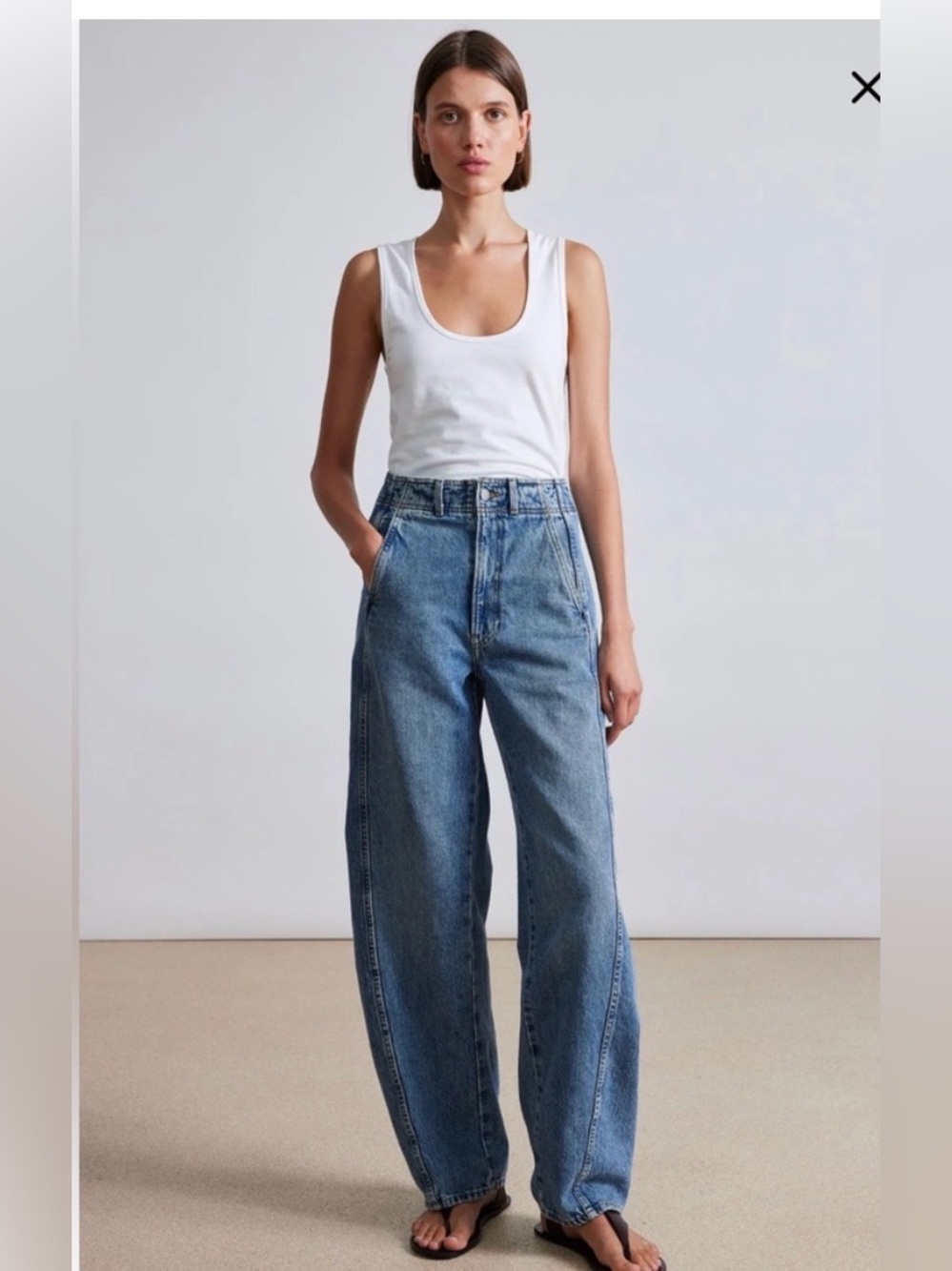 Apiece Apart Meridian Barrel Jeans in Austin Wash 27